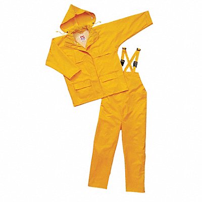 VIKING 2900YL Rain Suit w/Jacket/Bib Unrated Yellow L