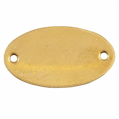 C.H. HANSON 42742 Blank Tag Brass 1in H 1 7/8in W PK25