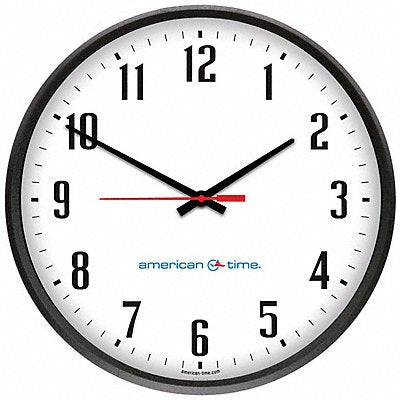 GRAINGER R54BHSD989G Wall Clock Analog Battery