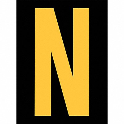 STRANCO INC RUM200NYB Reflective Letter Label N 2-1/2in H PK25