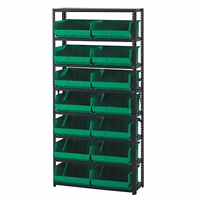 QUANTUM STORAGE SYSTEMS QSBU245BK E1499 Bin Shelving 12inx75inx36in Black