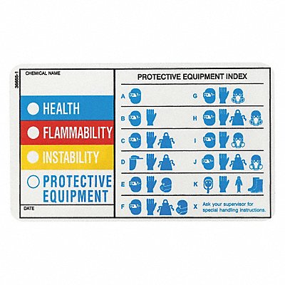 ELECTROMARK Y604388 HMIG Label 3 in H 5 in W PK25