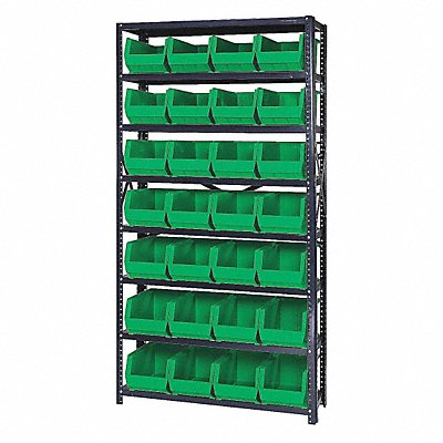 QUANTUM STORAGE SYSTEMS QSBU240GN E1498 Bin Shelving 12inx75inx36in Green