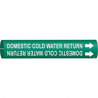 BRADY 4049D Pipe Marker Domestic Cold Water Return