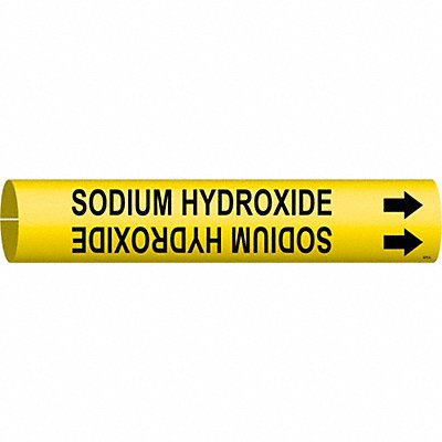 BRADY 4275A Pipe Marker Sodium Hydroxide 13/16in H