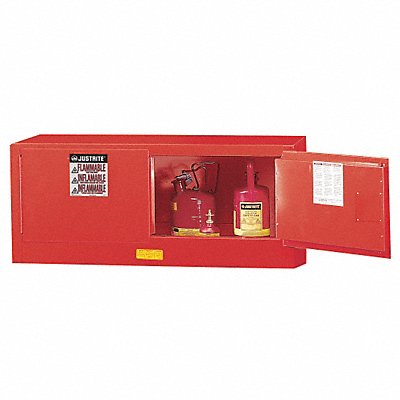 JUSTRITE 891321 Flammable Safety Cabinet 12 gal Red