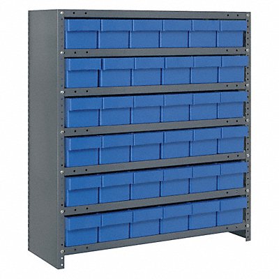 QUANTUM STORAGE SYSTEMS CL1239601BL E7214 Enclosed Bin Shelving 12x39x36in Blue