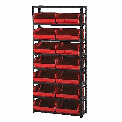 QUANTUM STORAGE SYSTEMS QSBU245RD E1499 Bin Shelving 12inx75inx36in Red