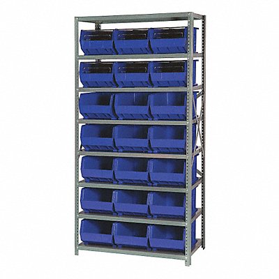 QUANTUM STORAGE SYSTEMS QSBU255BL E1501 Bin Shelving 18inx75inx36in Blue