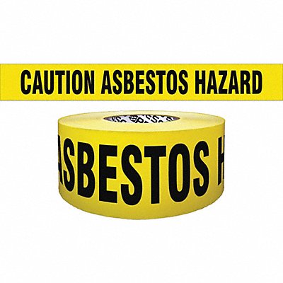 GRAINGER B3104Y287200 Barricade Tape Yellow 1 000 ft L 3 in