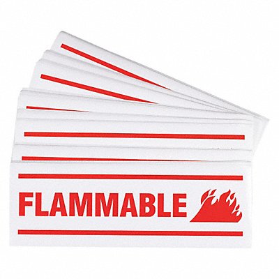 BRADY 857 Flammable Label 3.5in x 10in Paper PK100