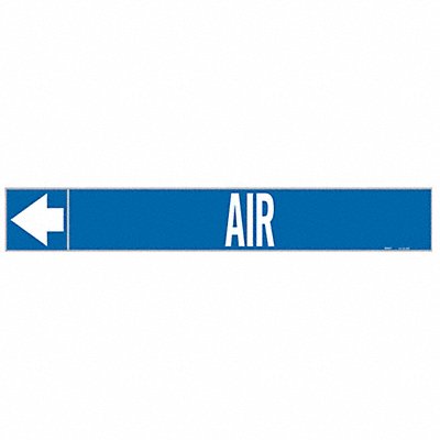 BRADY 20401 Pipe Marker Air 1 in H 8 in W