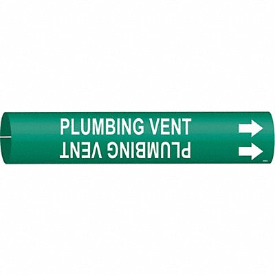 BRADY 4110C Pipe Marker Plumbing Vent 2 in W