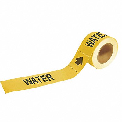 BRADY 73943 Pipe Marker Water 2 in H 12 in W