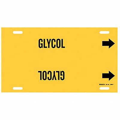 BRADY 4068F Pipe Marker Glycol 8 in H 16 in W