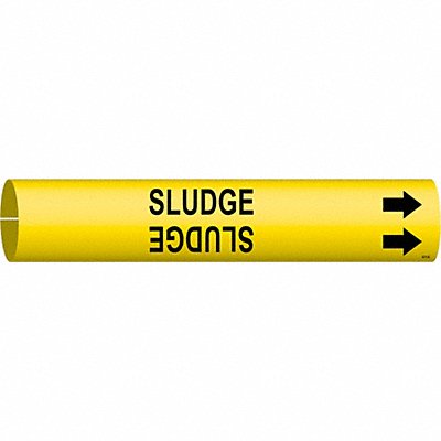 BRADY 4273B Pipe Marker Sludge 7/8 in H 7/8 in W