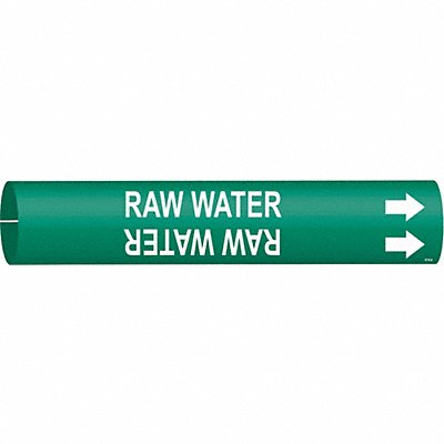 BRADY 4116A Pipe Marker Raw Water 13/16in H 4/5in W