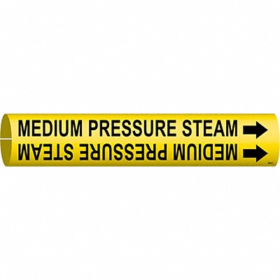 BRADY 4095D Pipe Marker Medium Pressure Steam