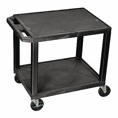 GRAINGER WT26E Utility Cart 300 lb Cap. Resin 2 Shlvs