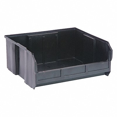 QUANTUM STORAGE SYSTEMS QUS250BK F0607 Hang and Stack Bin Black PP 7 in