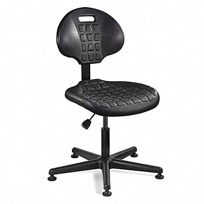 BEVCO 7000BLK Task Chair Poly Black 15 to 20 Seat Ht