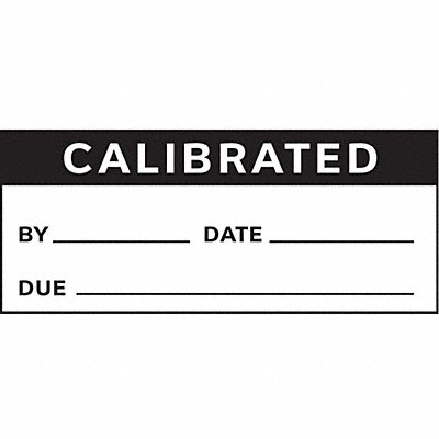 STRANCO INC TCSL338481 Calibration Label ENG Black/White PK225