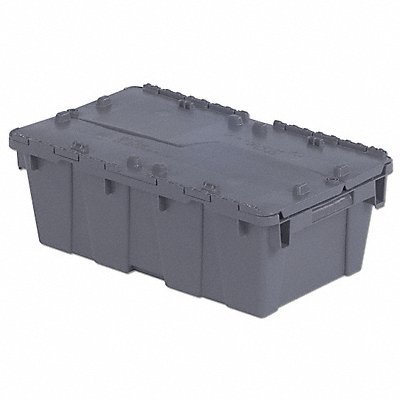 ORBIS FP075Grey H7036 Attached Lid Container Grey Solid HDPE