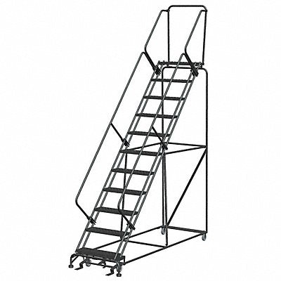 BALLYMORE SW1132P Safety Rolling Ladder Steel 110 In.H