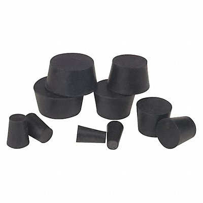 GRAINGER RSTPK22LB Stopper Sz 00 to 7 Black 0