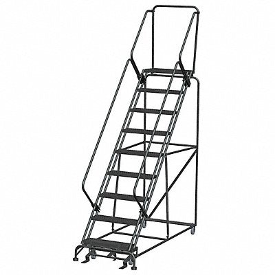 BALLYMORE SW932G Safety Rolling Ladder Steel 90 In.H