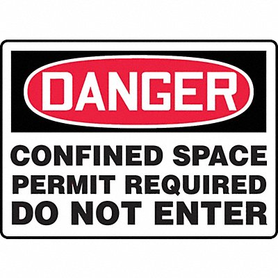 ACCUFORM MCSP122VS Danger Sign 7X10 R and BK/Wht Eng