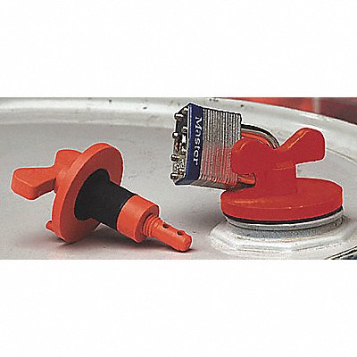 GRAINGER PNL75 Drum Lock Black Red Nylon Geolast