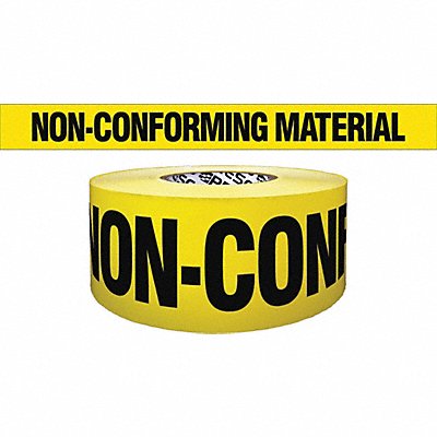GRAINGER B3104Y1842200 Barricade Tape Yellow 1 000 ft L 3 in