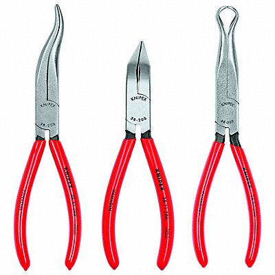 KNIPEX 9K008012US Long Nose Plier Set Dipped 3 Pcs.
