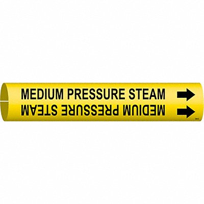 BRADY 4095B Pipe Markr Medium Pressure Steam 7/8in H