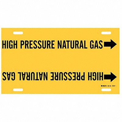 BRADY 4194F Pipe Marker High Prssre Natural Gas 8in H