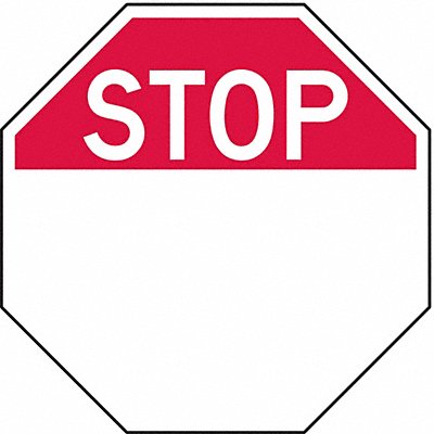 LYLE ST10012HA Reflective Blank Sign Stop Sign 12x12in Alum