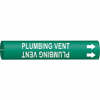 BRADY 4110A Pipe Marker Plumbng Vent 13/16in H 4/5in W