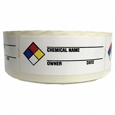 HARRIS LB131850 NFR Label 1-1/2 in H Paper PK1000