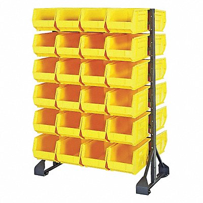 QUANTUM STORAGE SYSTEMS QRU12D24048YL E1537 BinRailFlrRck 20inx54inx36in Load Capacity 133lb
