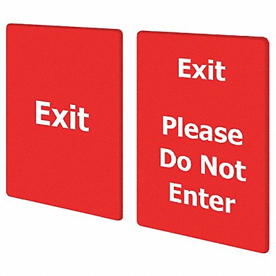 TENSABARRIER SIGNBRAC071125021VS03 EXIT PLEASE DO NOT ENTER RED