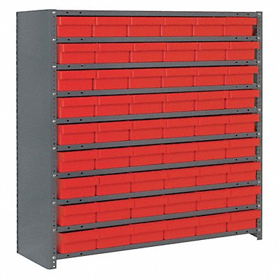 QUANTUM STORAGE SYSTEMS CL1239401RD E7215 Enclosed Bin Shelving 12x39x36in Red