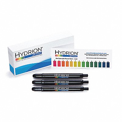 HYDRION P12M pH Pencil 4 1/2 in L 0 to 13 pH PK3