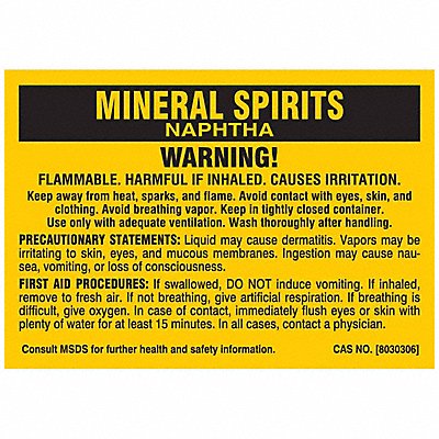 BRADY 7287PLS Chemical Label Polyester 2 in H PK25
