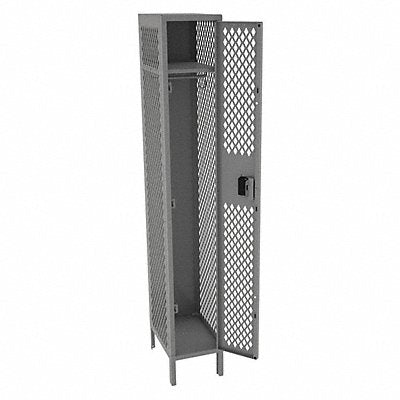 TENNSCO VSL1218721MEDGrey Wardrobe Locker 1x1Locker Grey 78 x12 x18 Assm