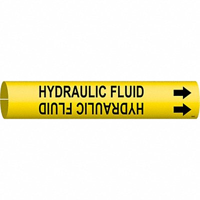 BRADY 4198D Pipe Marker Hydraulic Fluid 2 13/16in H