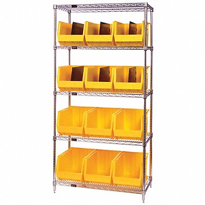 QUANTUM STORAGE SYSTEMS WR6265GN E3963 Bin Shlvng 18inx74inx36in Gray