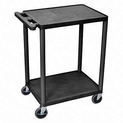 GRAINGER HE32B Utility Cart 300 lb Cap. PE 2 Shelves