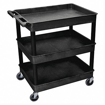 GRAINGER TC111B Utility Cart 400 lb Cap. PE 3 Shelves