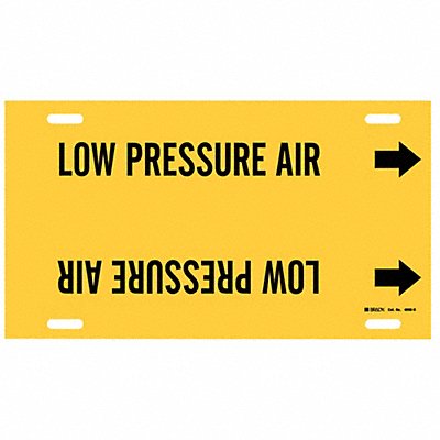 BRADY 4090H Pipe Marker Low Pressure Air 10in H 32in W